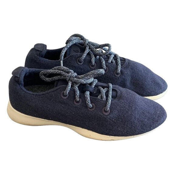 ALLBIRDS Navy Blue Wool Washable Comfortable Men's Running Shoes Size 10 - Picture 3 of 10